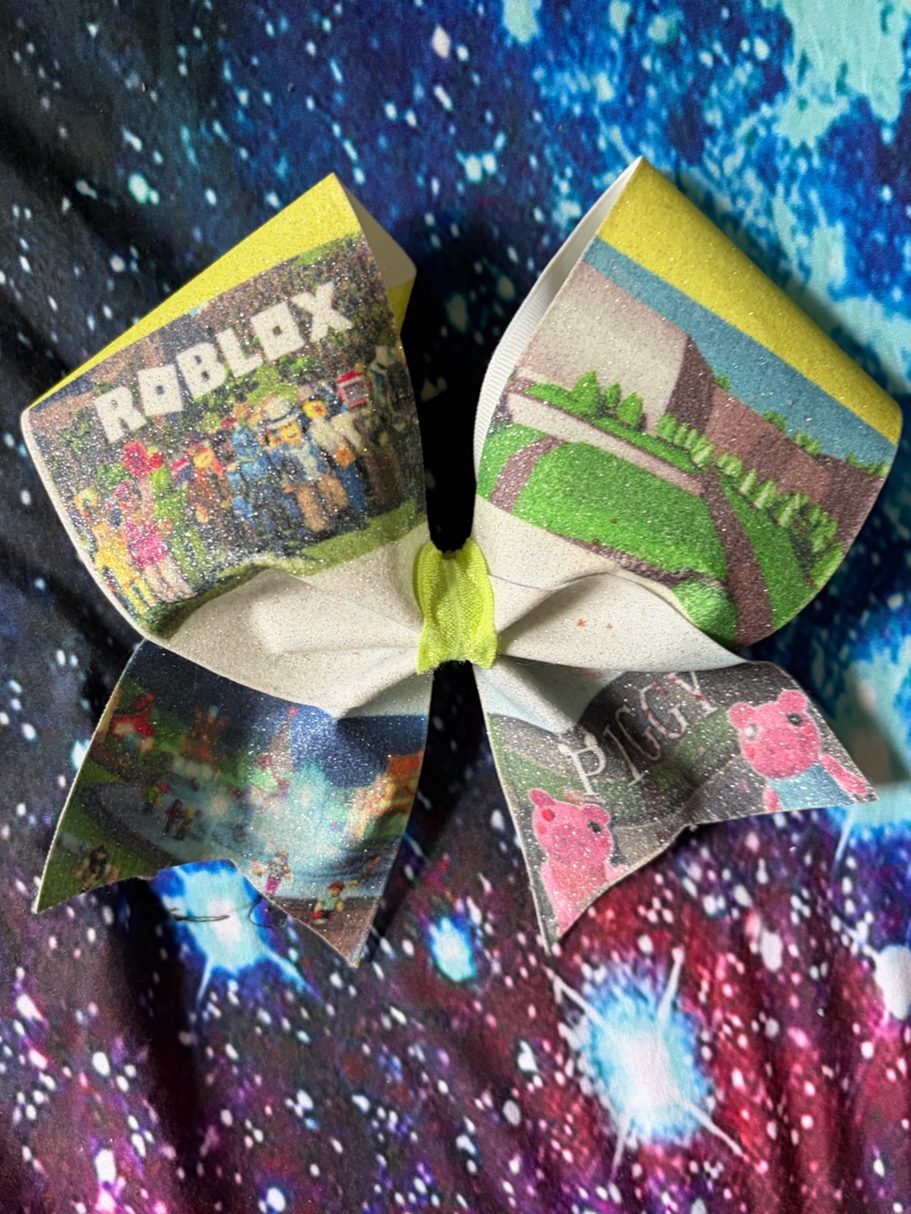 Themed Cheer Kids Hair Bow in Multicolor